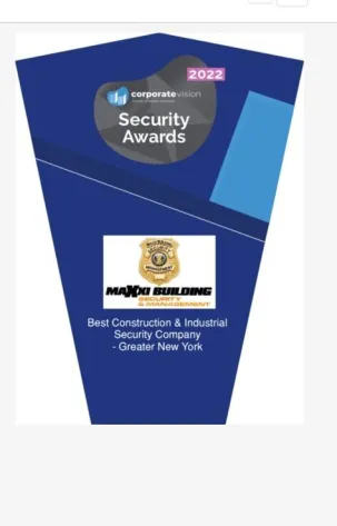 Best Construction & Industrial Security Company, Greater New York, Corporate Vision Security Awards, 2022